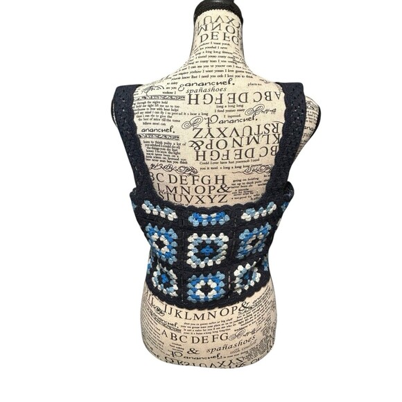 Sincerely Jules Crochet Crop Top Women Sm Boho Granny‎ Squares Cottagecore Fairy - Picture 3 of 10